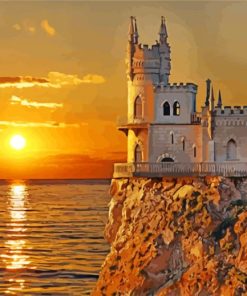 The Sunrise At Swallow's Nest Castle Art paint by numbers