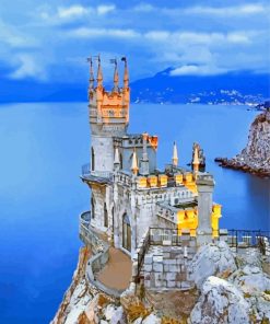 The Swallow's Nest Castle in Ukraine paint by numbers