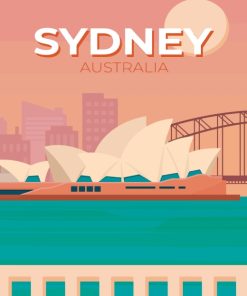 Sydney Australia Poster paint by numbers