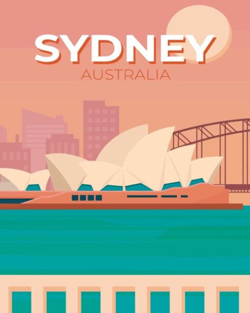 Sydney Australia Poster paint by numbers