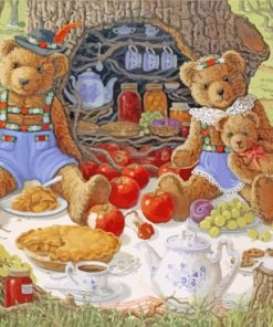 Teddy Bears Picnic paint by numbers