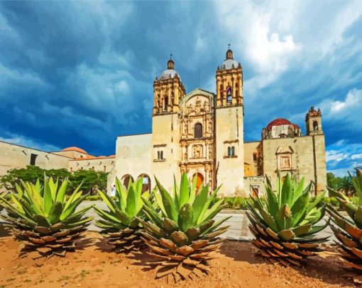 Templo de Santo Domingo de Guzmán Oaxaca paint by numbers