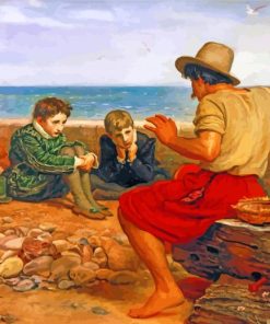 The Boyhood of Raleigh By John Everett Millais paint by numbers