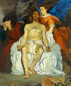 The dead Christ With Angels By Manet paint by numbers