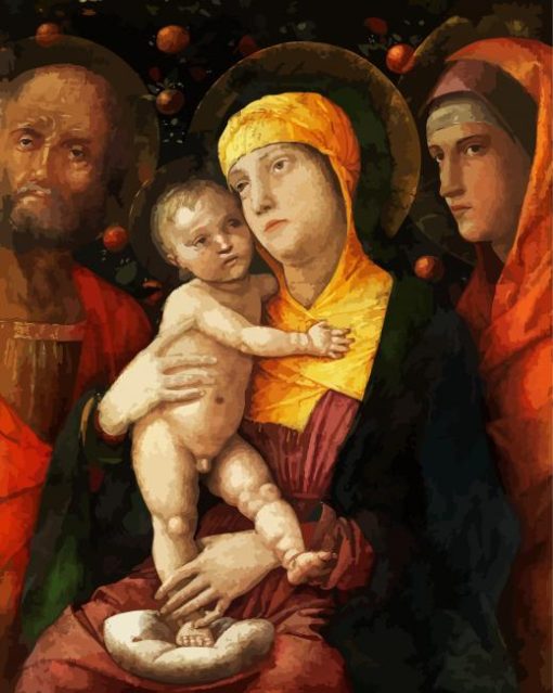 The Holy Family With Saint Mary Magdalen paint by numbers