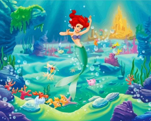 The Little Mermaid Ariel paint by numbers