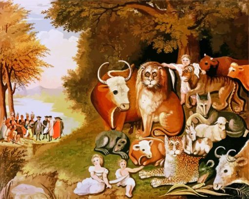 The Peaceable Kingdom By Edward Hicks paint by numbers