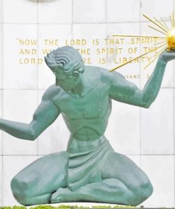 The Spirit of Detroit Monument paint by numbers