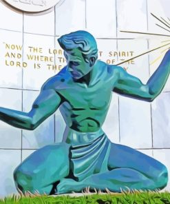 The Spirit of Detroit paint by numbers