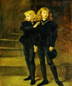 The Two Princes Edward and Richard in the Tower paint by numbers