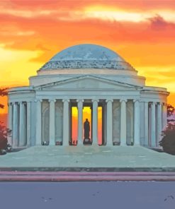 Thomas Jefferson Memorial Washington paint by numbers