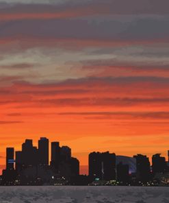 Toronto Buildings Silhouette paint by numbers