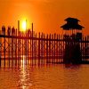 U Bein Bridge In Mandalay paint by numbers