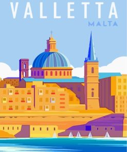 Valletta Malta paint by numbers