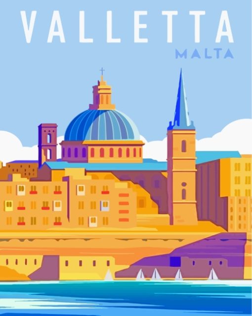 Valletta Malta paint by numbers