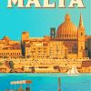 Valletta Malta Poster paint by numbers