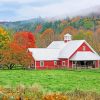 Vermont Autumn Farm paint by numbers