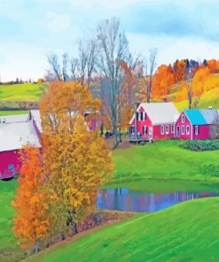 Vermont Landscape paint by numbers