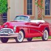 Red Vintage Buick Skylark Convertible paint by numbers