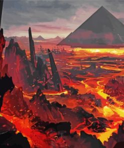 Volcano Pyramid paint by numbers