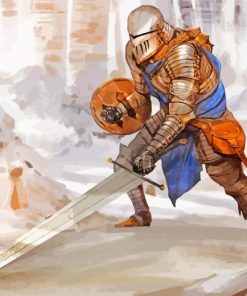 Warrior Knight paint by numbers