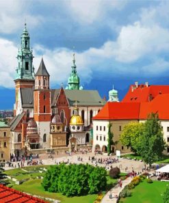 Wawel Cathedral Krakow paint by numbers