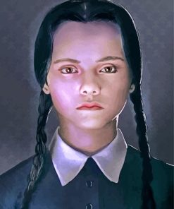 Wednesday From The Addams Family paint by numbers