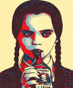 Wednesday Addams Illustration paint by numbers