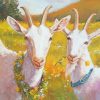 Two White Goats paint by numbers