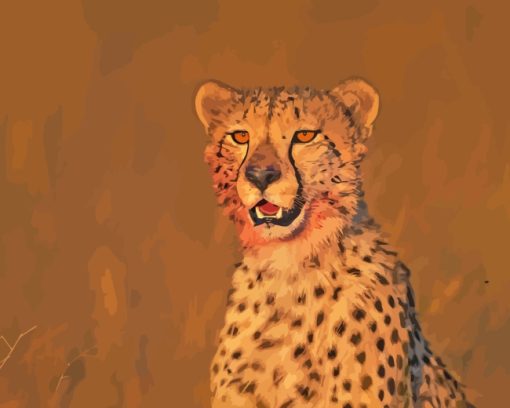 Wild Cheetah Animal paint by numbers