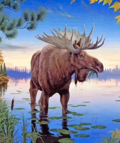 Wild Moose Animal paint by numbers