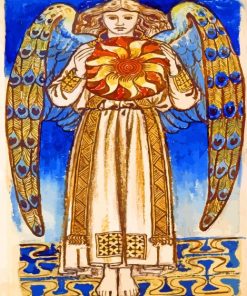 William-Morris-Day-Angel-Holding-a-Sun-paint-by-numbers