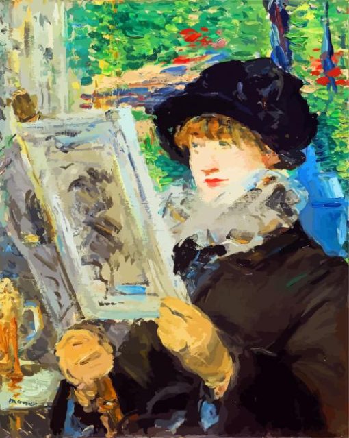 Woman Reading By Manet paint by numbers