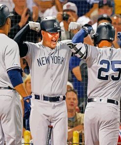 Yankees Baseball Team paint by numbers