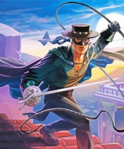 Zorro Hero paint by numbers