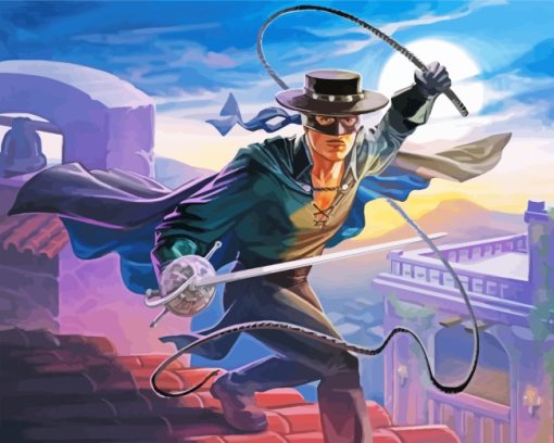 Zorro Hero paint by numbers