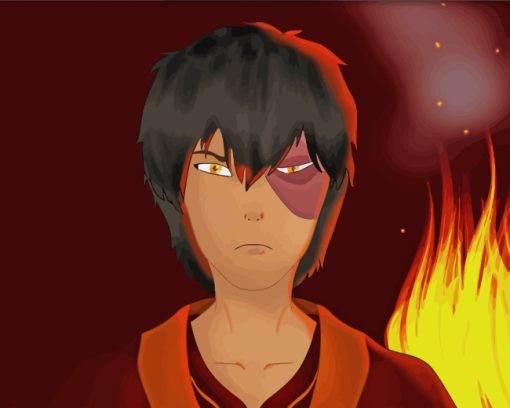 Zuko Avatar Japanese Anime paint by numbers