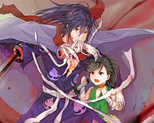 Hyakkimaru And Dororo From The Anime Dororo paint by numbers