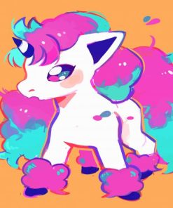 Adorable Ponyta paint by numbers