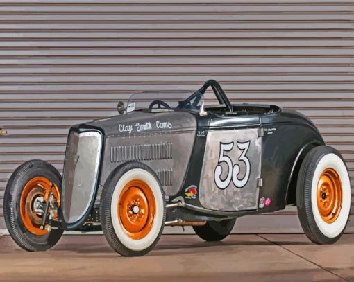 Aesthetic Hot Rod Car paint by numbers