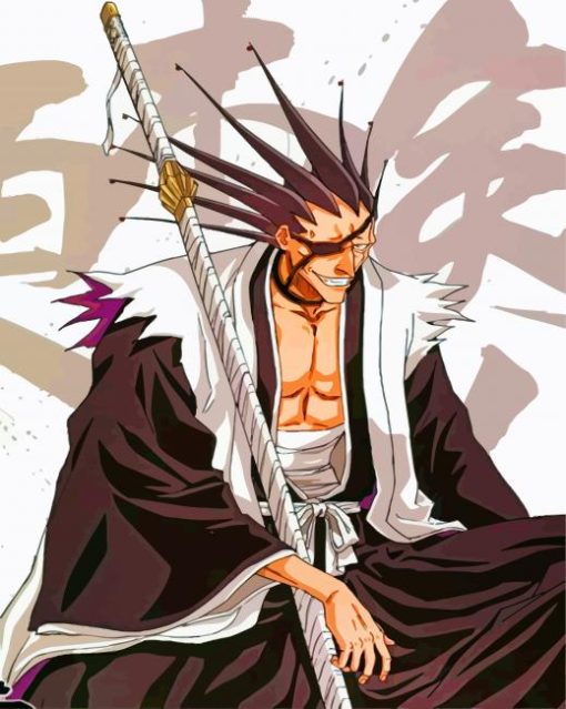 Aesthetic Kenpachi Zaraki paint by numbers