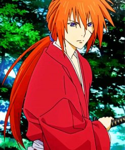 Aesthetic Kenshin Himura paint by numbers