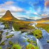 Aesthetic Kirkjufell Mountain paint by numbers