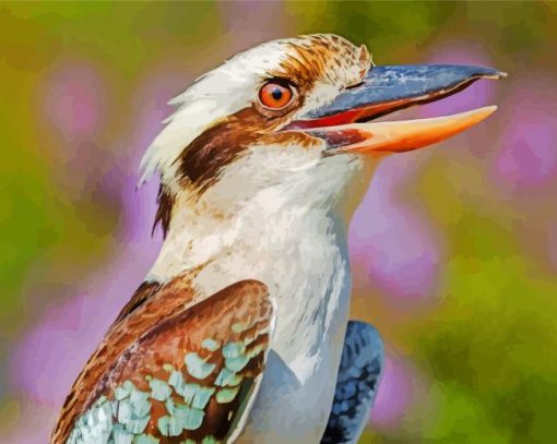 Aesthetic Kookaburra paint by numbers