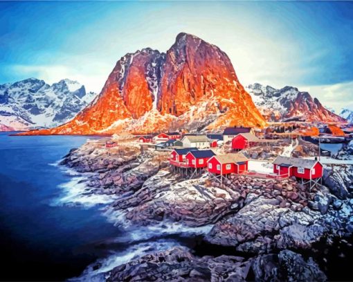 Aesthetic Lofoten paint by numbers