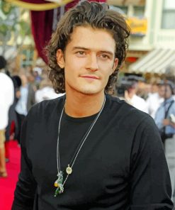 Aesthetic Orlando Bloom paint by numbers