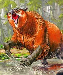 Aesthetic Owlbear paint by numbers