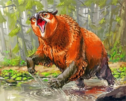 Aesthetic Owlbear paint by numbers