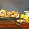 Fresh Oysters With Lemon paint by numbers