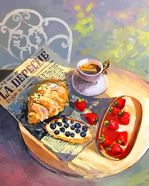 Aesthetic Tasty Breakfast paint by numbers